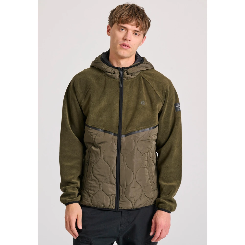 FUNKY BUDDHA Oversized fleece ζακέτα φούτερ με κουκούλα