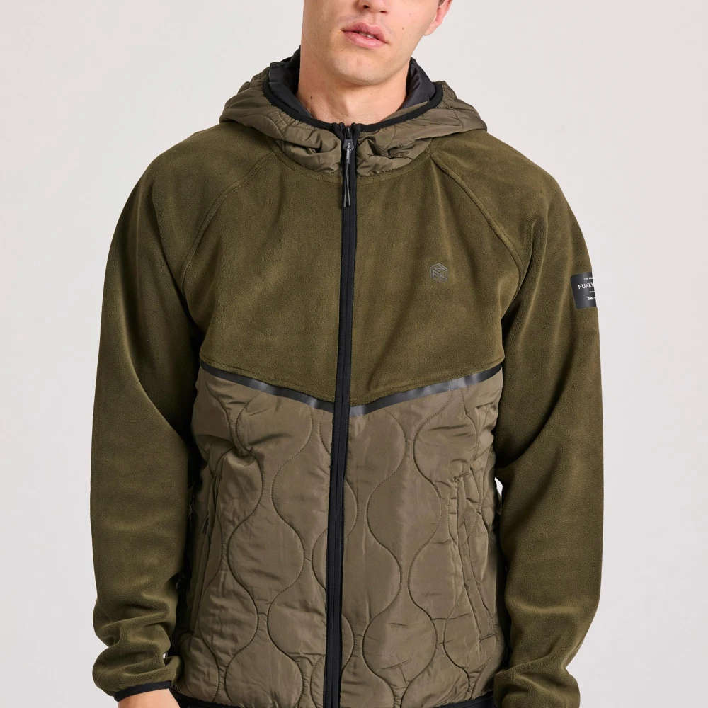 FUNKY BUDDHA Oversized fleece ζακέτα φούτερ με κουκούλα