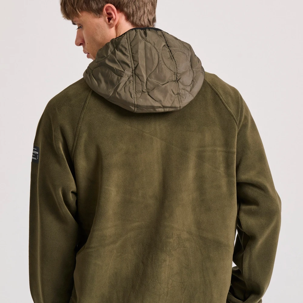 FUNKY BUDDHA Oversized fleece ζακέτα φούτερ με κουκούλα