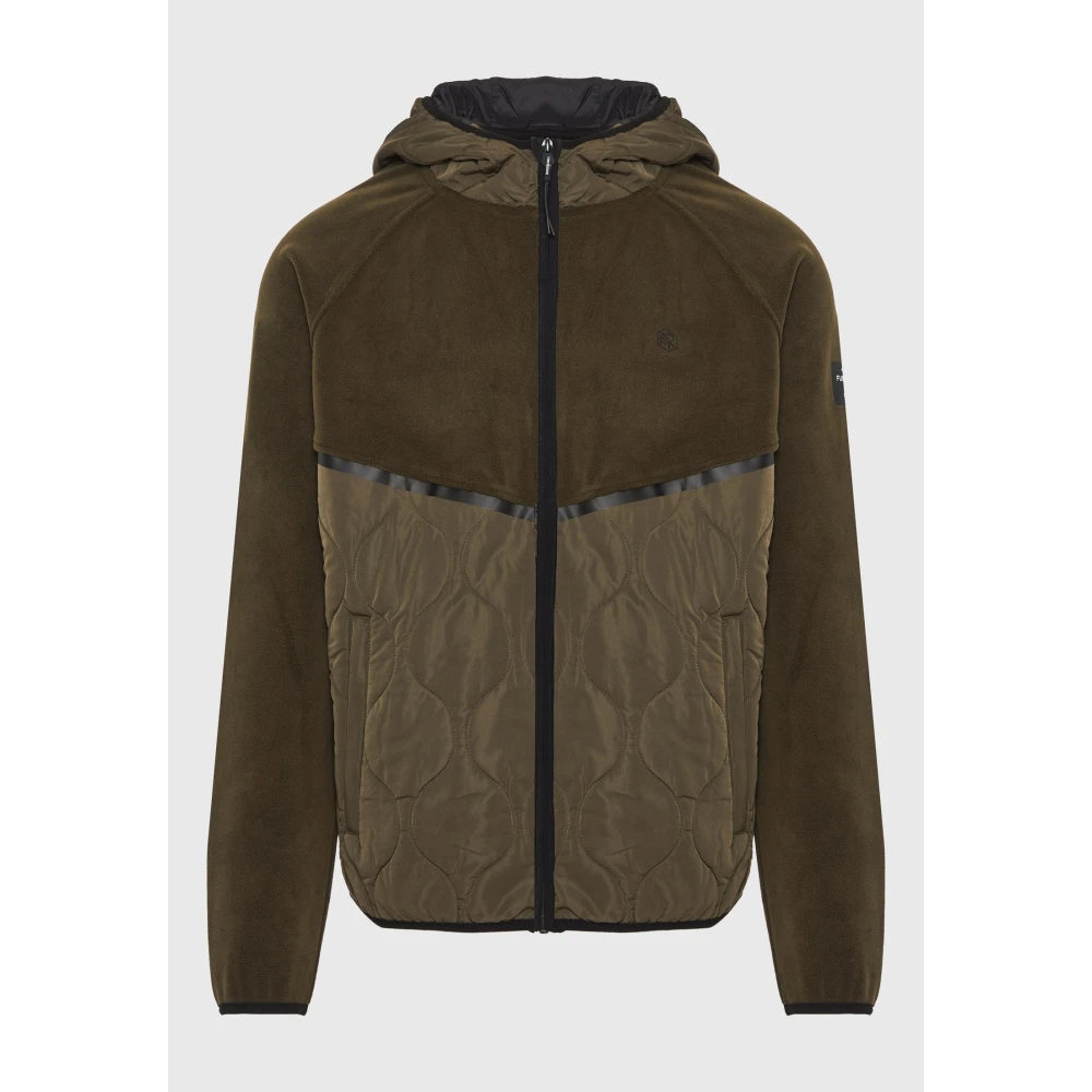 FUNKY BUDDHA Oversized fleece ζακέτα φούτερ με κουκούλα