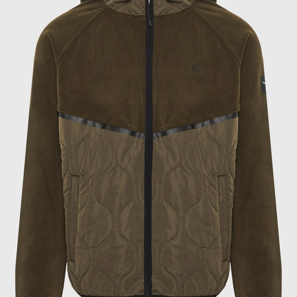 FUNKY BUDDHA Oversized fleece ζακέτα φούτερ με κουκούλα