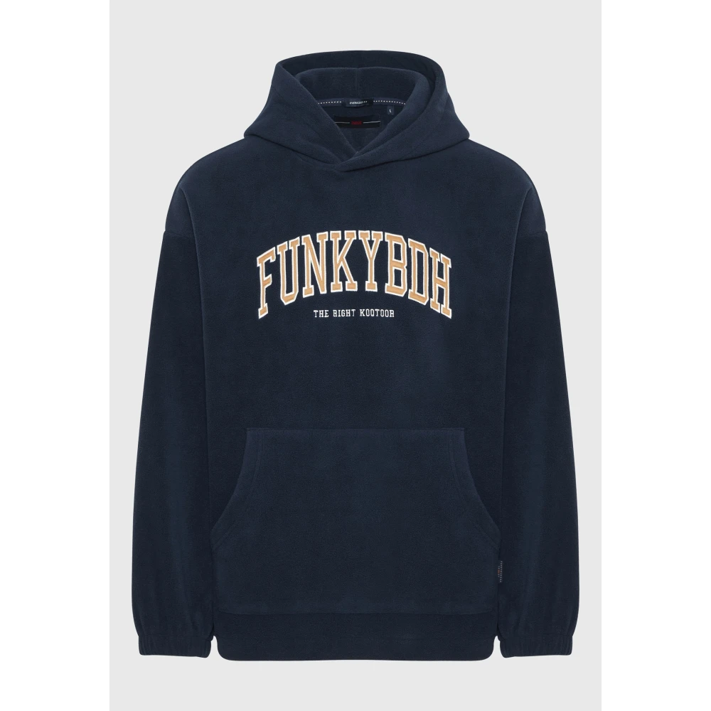 FUNKY BUDDHA Oversized fleece φούτερ με κέντημα