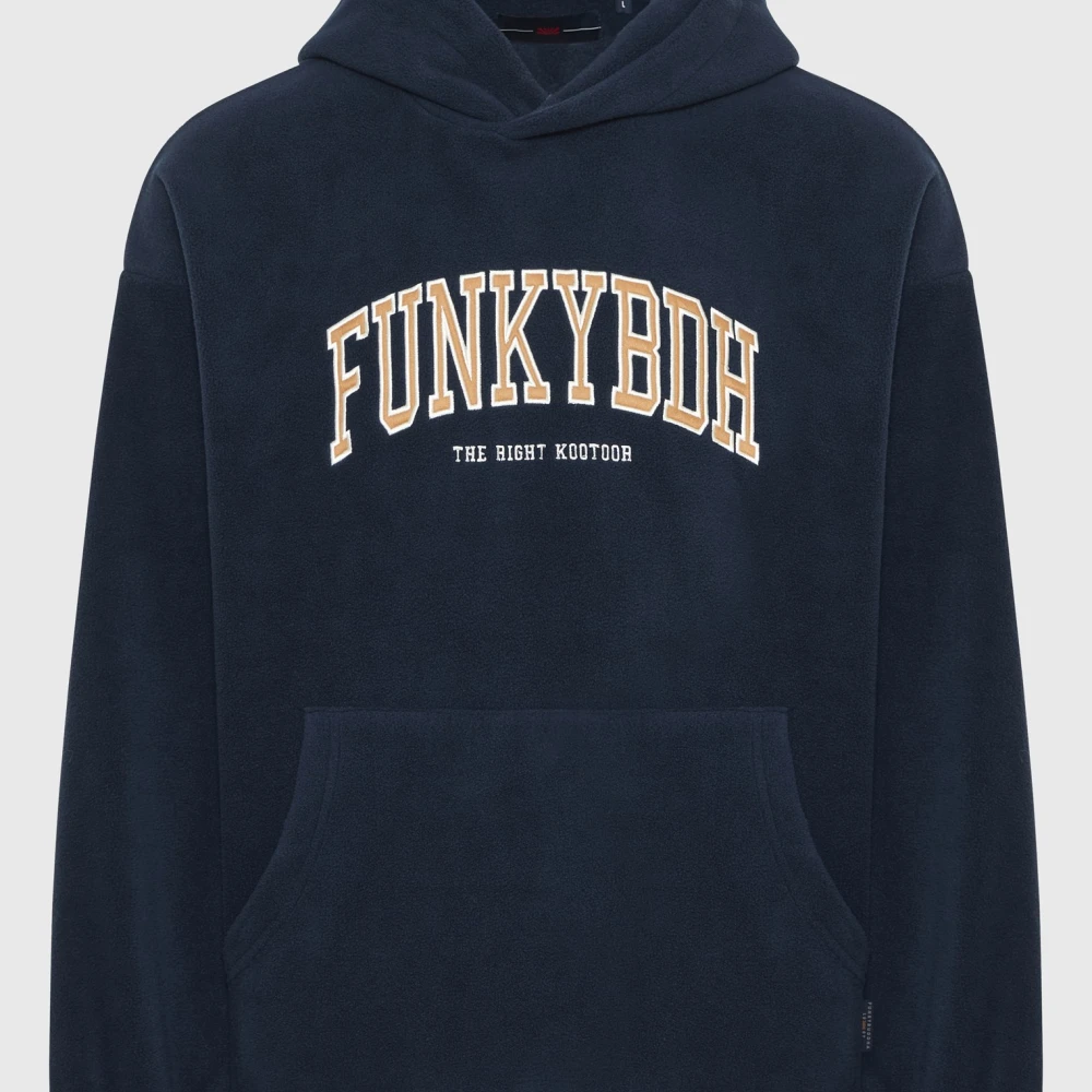 FUNKY BUDDHA Oversized fleece φούτερ με κέντημα