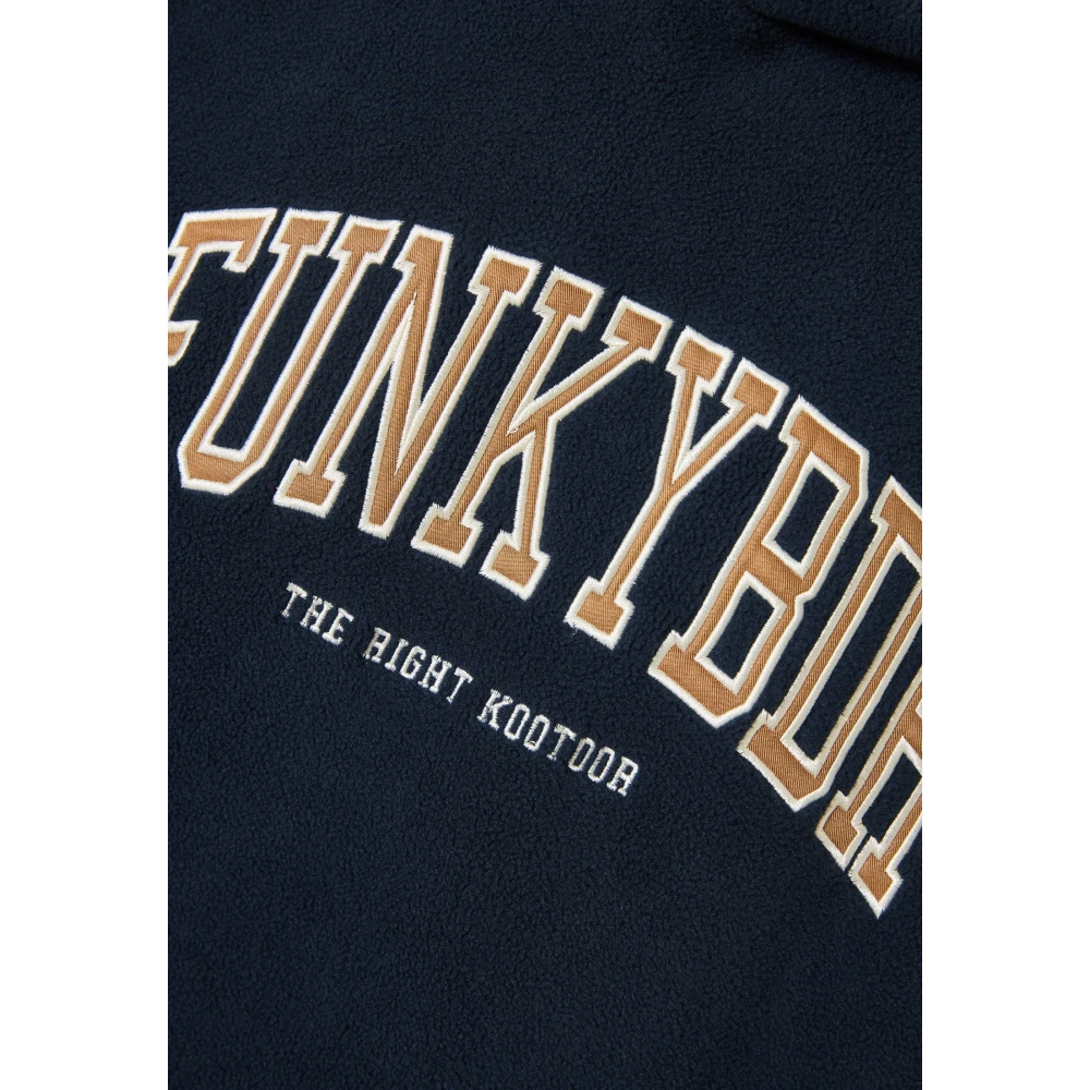 FUNKY BUDDHA Oversized fleece φούτερ με κέντημα