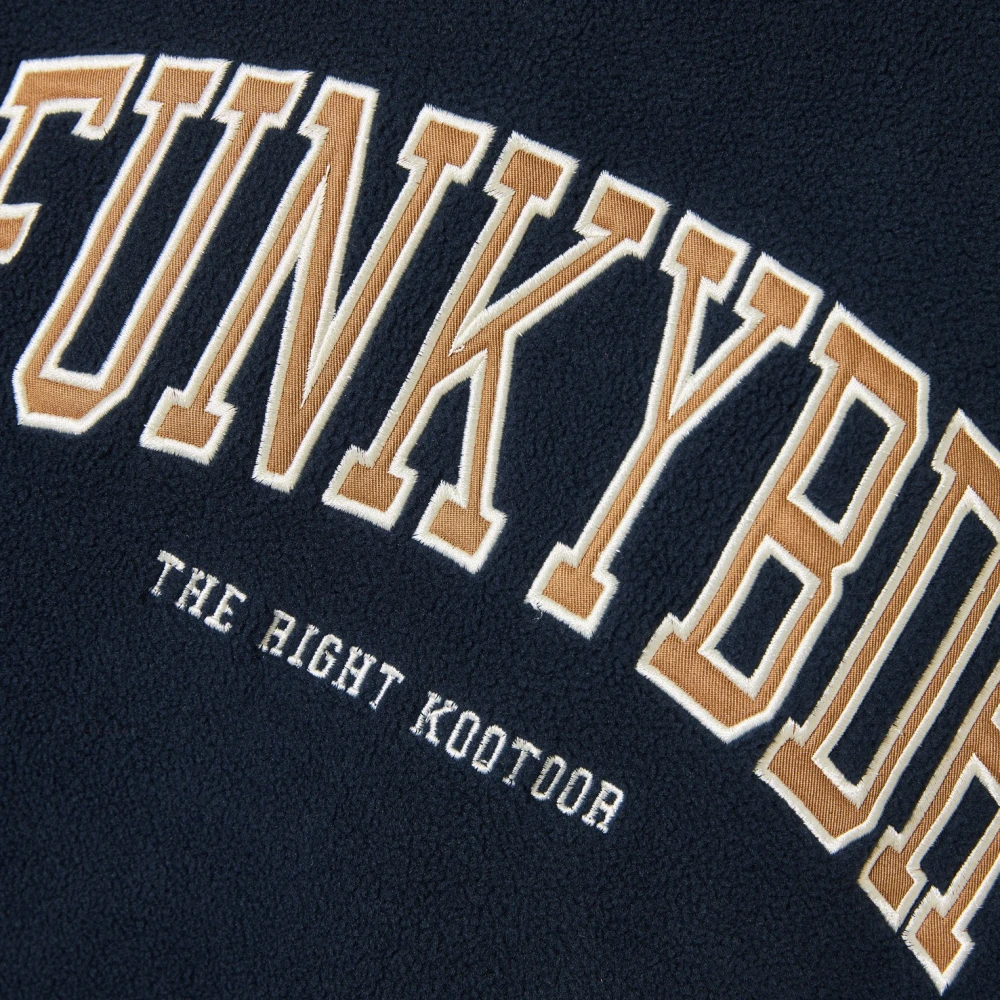 FUNKY BUDDHA Oversized fleece φούτερ με κέντημα