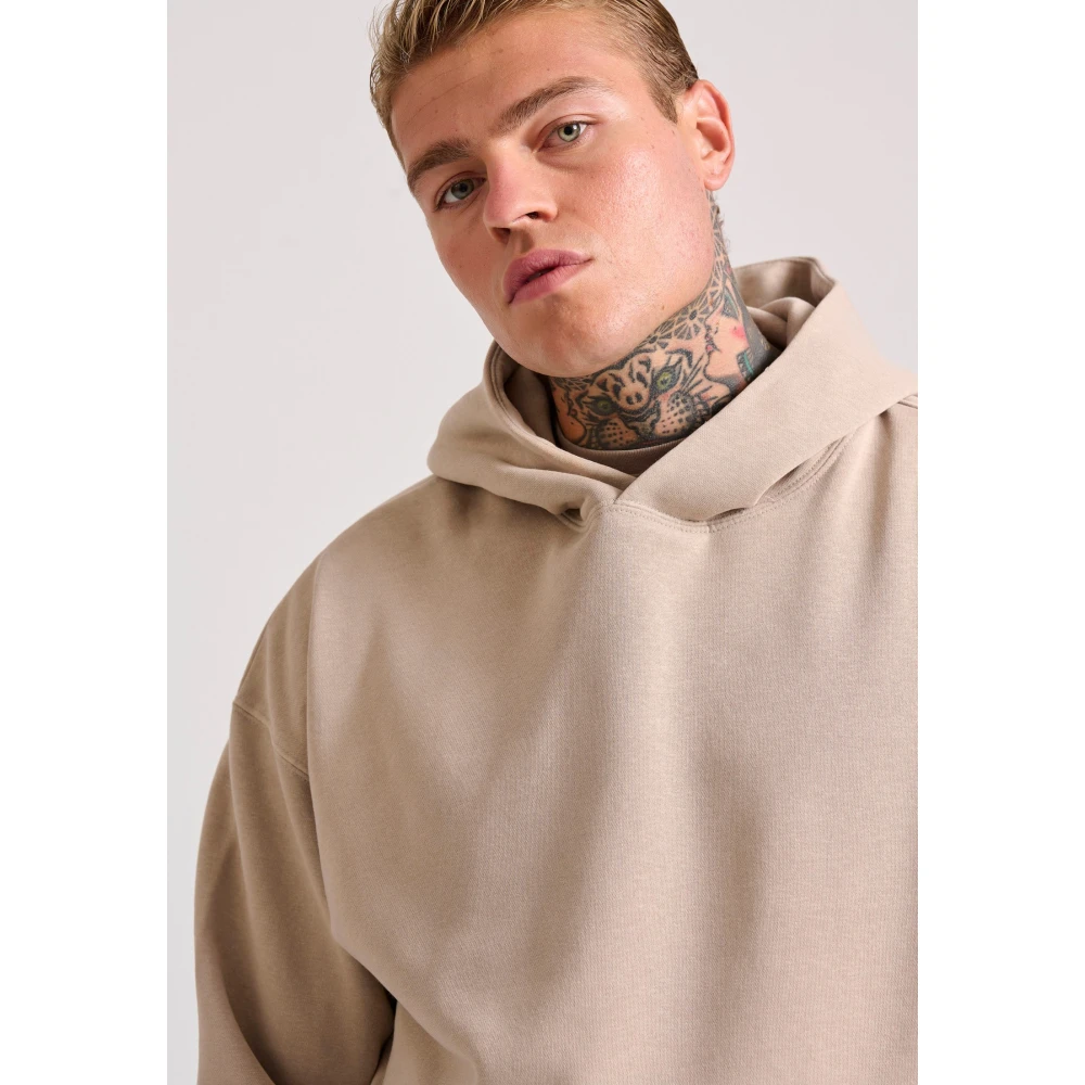 FUNKY BUDDHA Oversized garment dyed φούτερ με κουκούλα