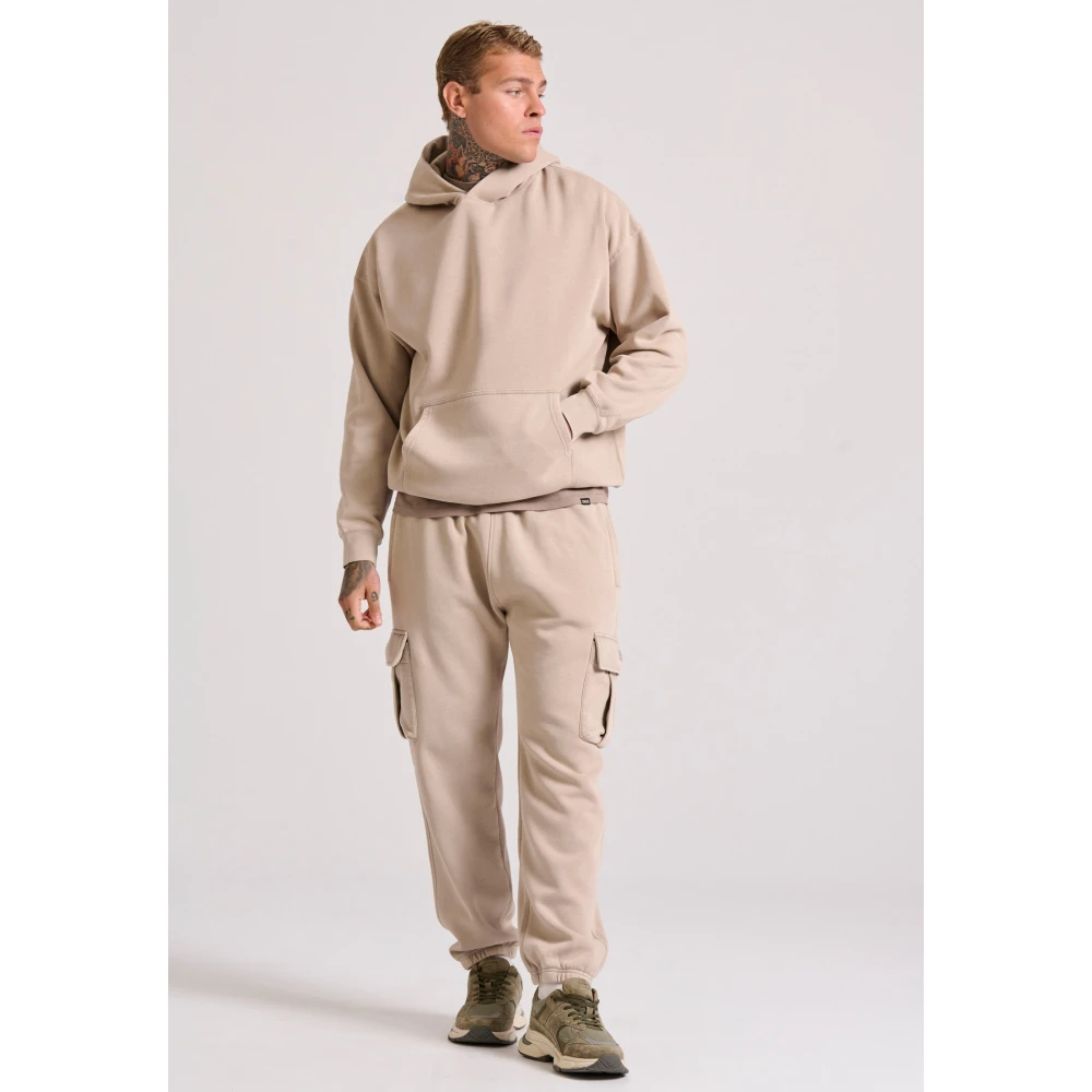 FUNKY BUDDHA Oversized garment dyed φούτερ με κουκούλα