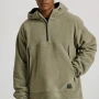 FUNKY BUDDHA Oversized half-zip φούτερ με ρυθμιζόμενο κορδόνι