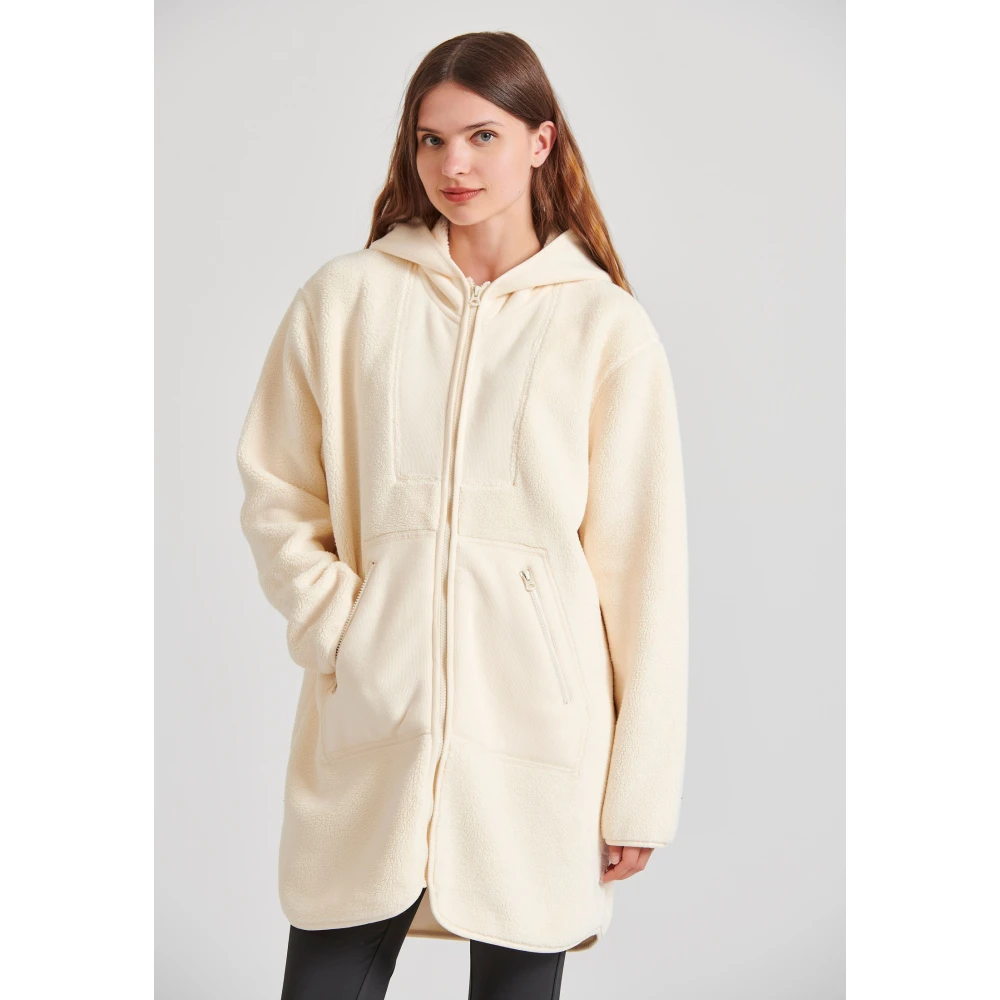 FUNKY BUDDHA Oversized γυναικείο παλτό από οικολογική γούνα