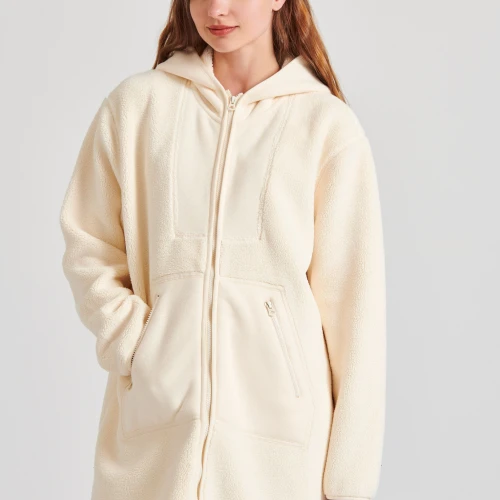 FUNKY BUDDHA Oversized γυναικείο παλτό από οικολογική γούνα