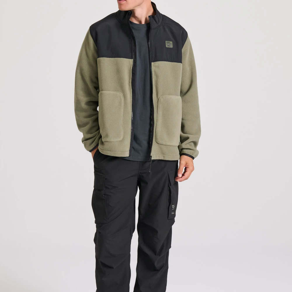 FUNKY BUDDHA Oversized ζακέτα fleece με rubber logo