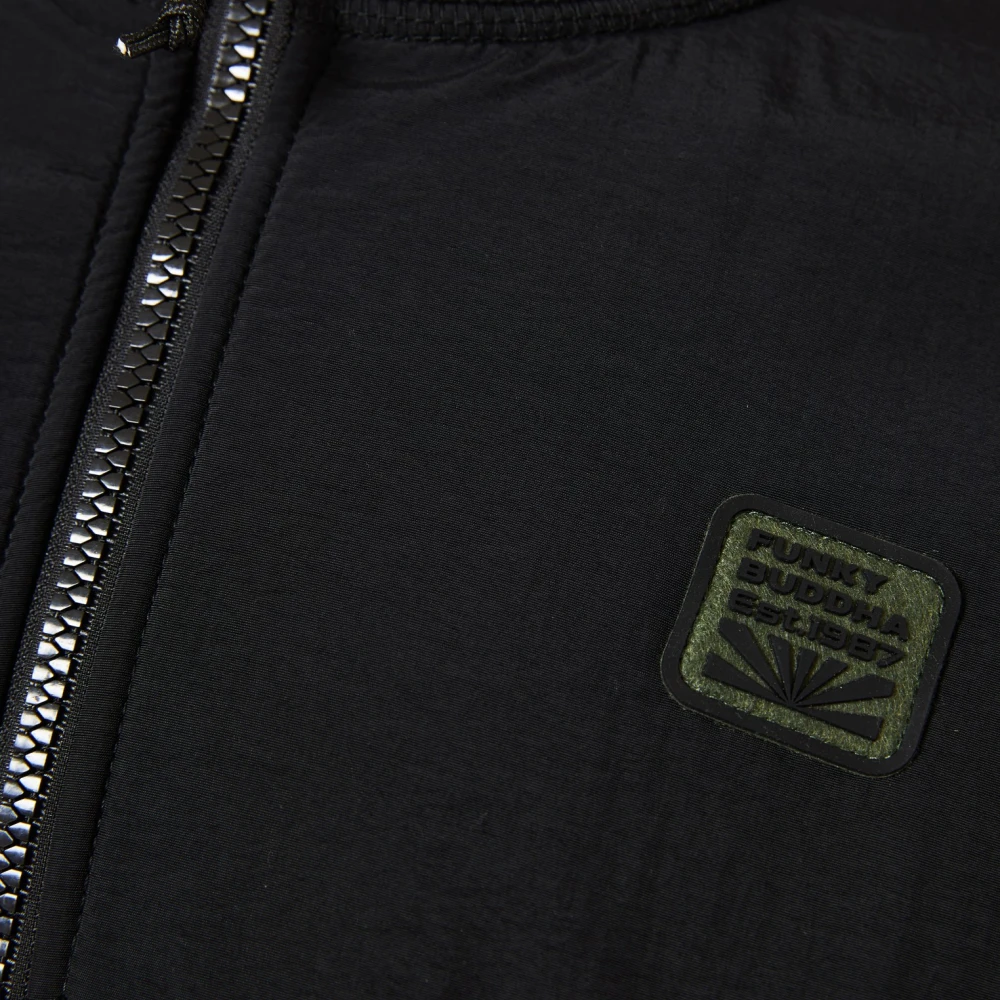 FUNKY BUDDHA Oversized ζακέτα fleece με rubber logo