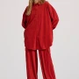 FUNKY BUDDHA Oversized πουκάμισο σε βελουτέ ύφασμα
