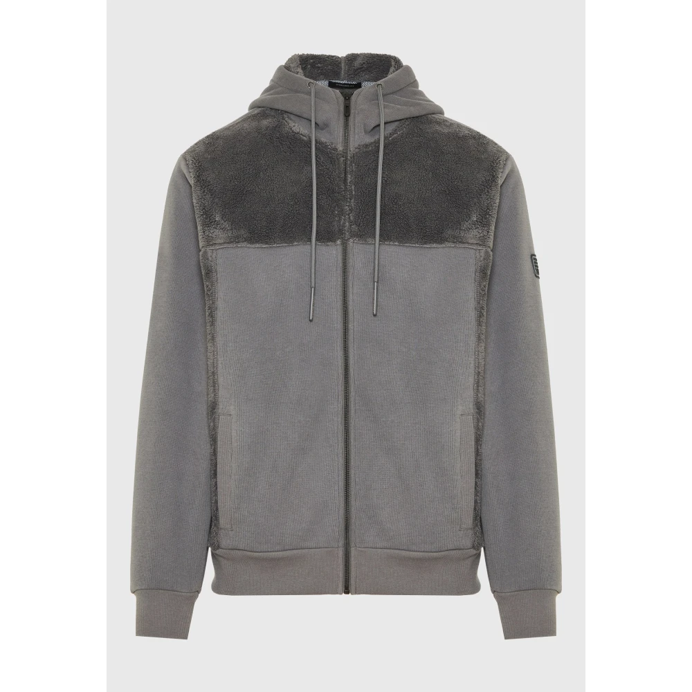 FUNKY BUDDHA Oversized φούτερ ζακέτα με εσωτερική επένδυση