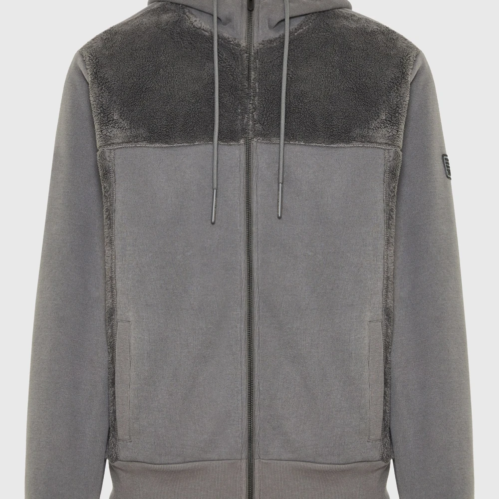 FUNKY BUDDHA Oversized φούτερ ζακέτα με εσωτερική επένδυση