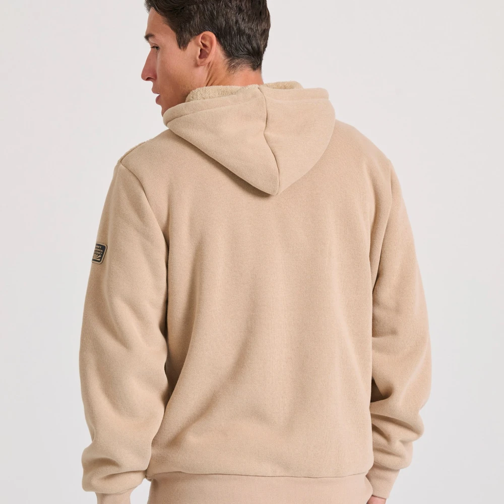 FUNKY BUDDHA Oversized φούτερ ζακέτα με εσωτερική επένδυση