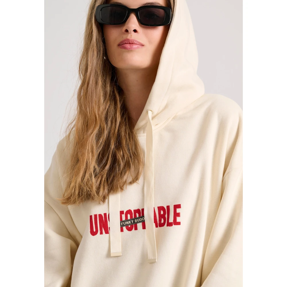 FUNKY BUDDHA Oversized φούτερ με graphic τύπωμα στην πλάτη
