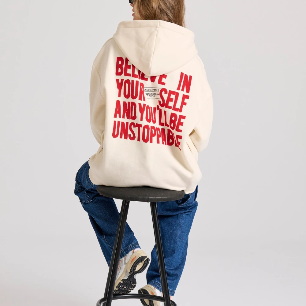 FUNKY BUDDHA Oversized φούτερ με graphic τύπωμα στην πλάτη