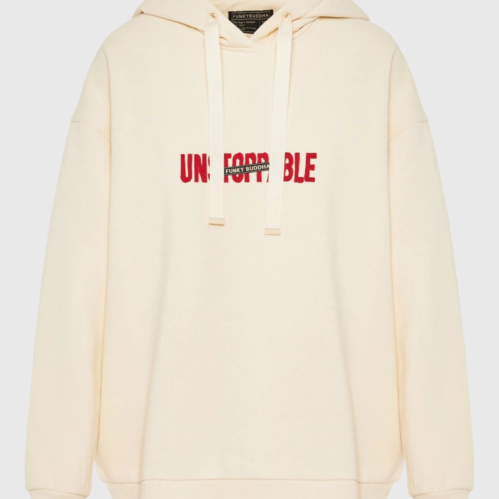 FUNKY BUDDHA Oversized φούτερ με graphic τύπωμα στην πλάτη