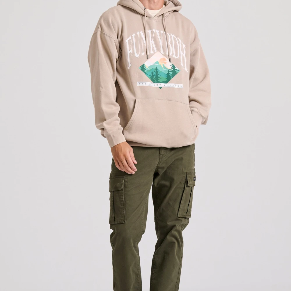 FUNKY BUDDHA Oversized φούτερ με τύπωμα στο στήθος