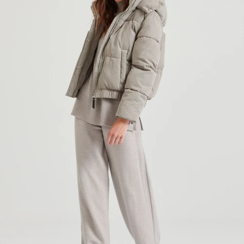 FUNKY BUDDHA Puffer μπουφάν με αποσπώμενη κουκούλα