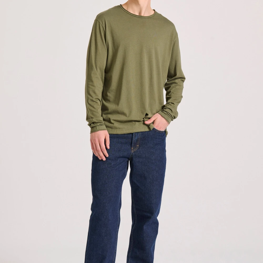 FUNKY BUDDHA Relaxed fit t-shirt με raw edges