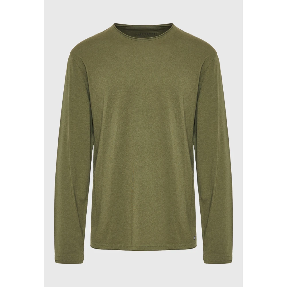 FUNKY BUDDHA Relaxed fit t-shirt με raw edges