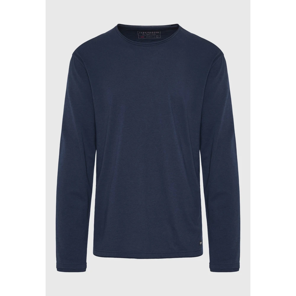 FUNKY BUDDHA Relaxed fit t-shirt με raw edges