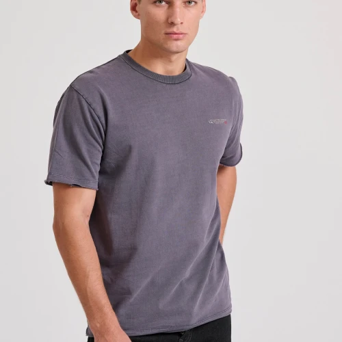 FUNKY BUDDHA Relaxed fit t-shirt με τύπωμα στην πλάτη