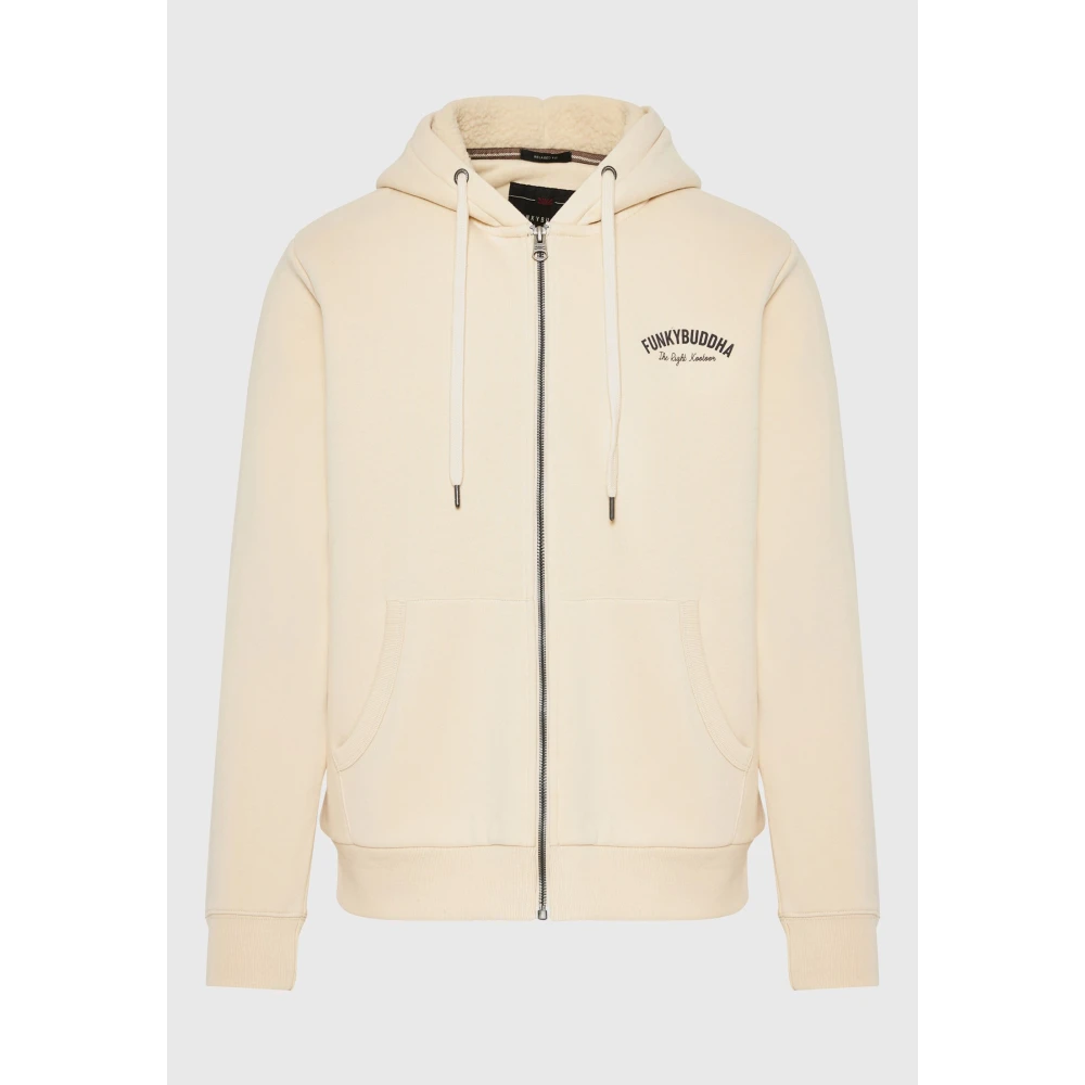 FUNKY BUDDHA Relaxed fit ζακέτα φούτερ με εσωτερική επένδυση