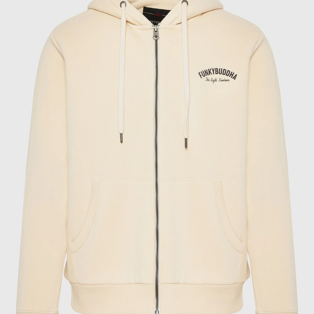 FUNKY BUDDHA Relaxed fit ζακέτα φούτερ με εσωτερική επένδυση