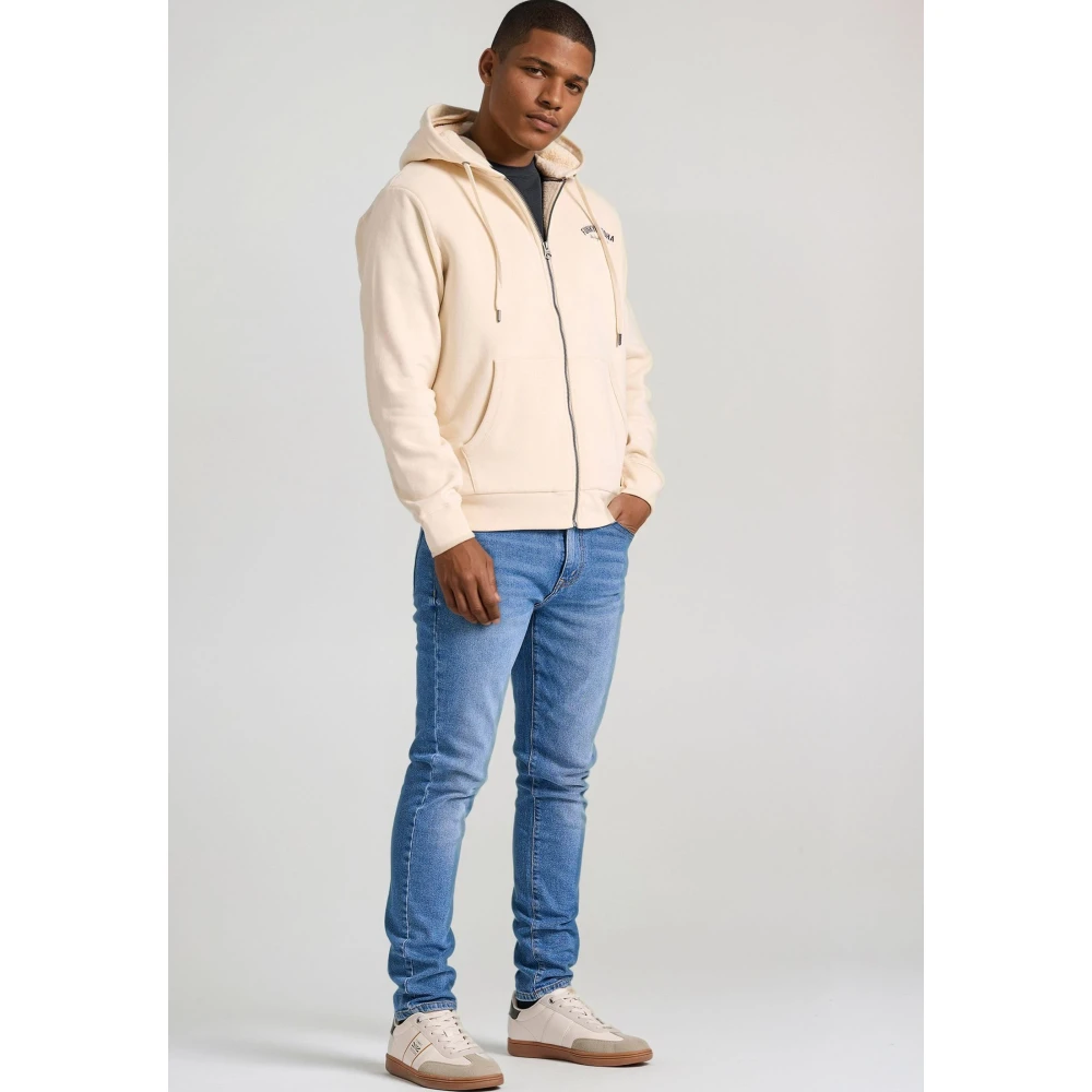 FUNKY BUDDHA Relaxed fit ζακέτα φούτερ με εσωτερική επένδυση