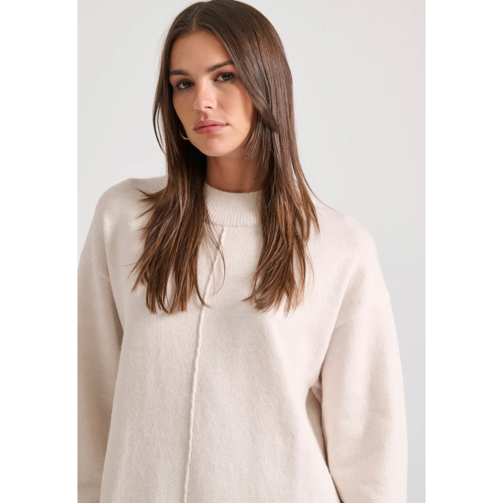 FUNKY BUDDHA Relaxed fit μίντι πλεκτό φόρεμα με πλαϊνά σκισίματ