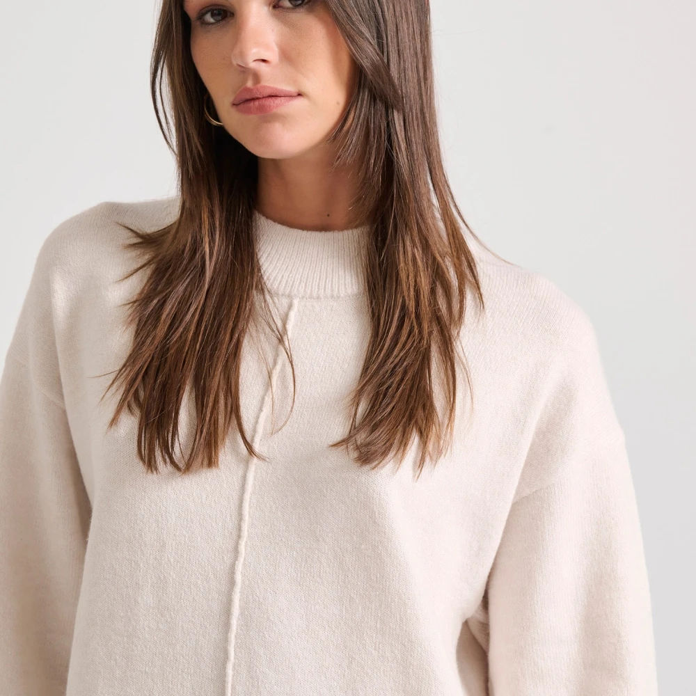 FUNKY BUDDHA Relaxed fit μίντι πλεκτό φόρεμα με πλαϊνά σκισίματ