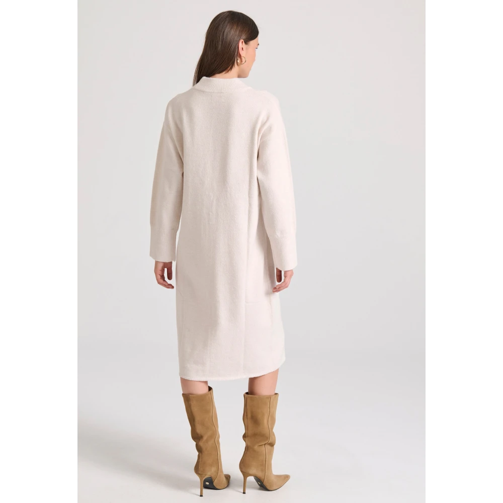 FUNKY BUDDHA Relaxed fit μίντι πλεκτό φόρεμα με πλαϊνά σκισίματ