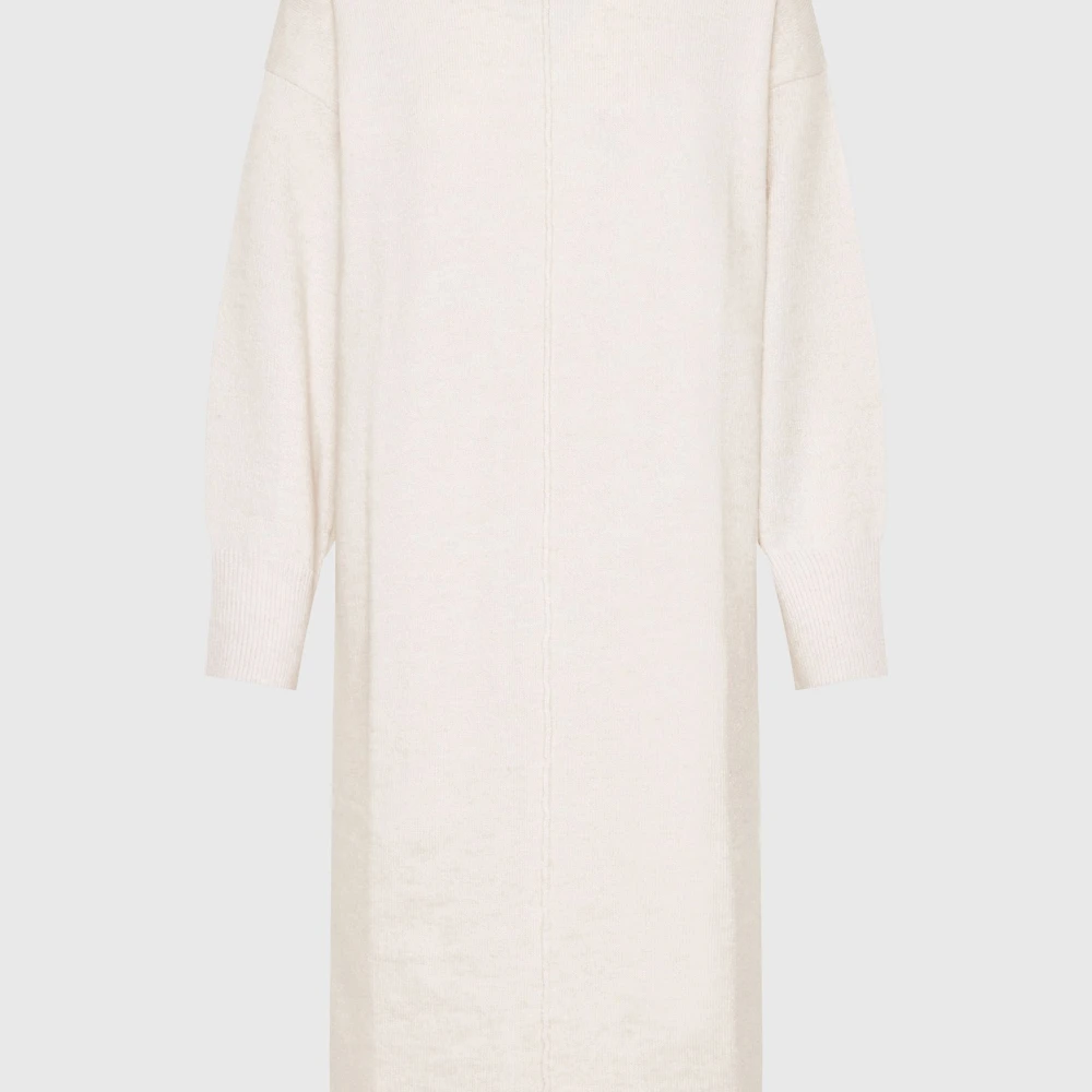 FUNKY BUDDHA Relaxed fit μίντι πλεκτό φόρεμα με πλαϊνά σκισίματ