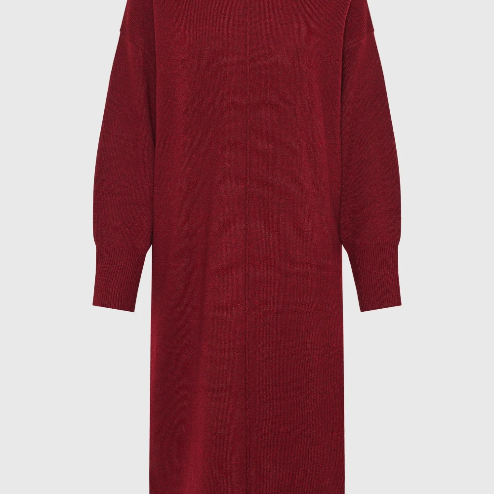 FUNKY BUDDHA Relaxed fit μίντι πλεκτό φόρεμα με πλαϊνά σκισίματ