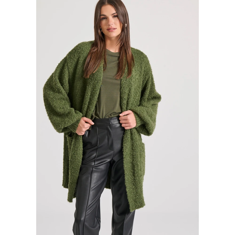 FUNKY BUDDHA Relaxed fit πλεκτή μακριά ζακέτα