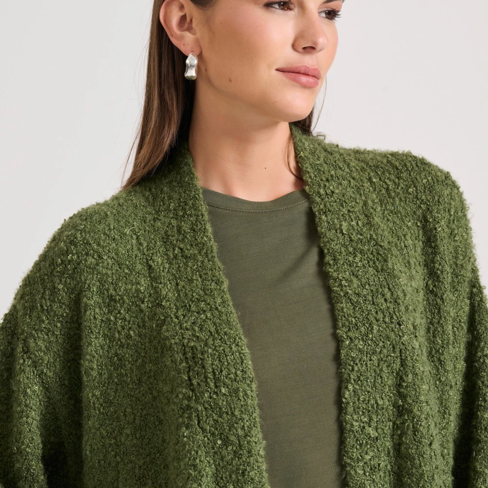 FUNKY BUDDHA Relaxed fit πλεκτή μακριά ζακέτα