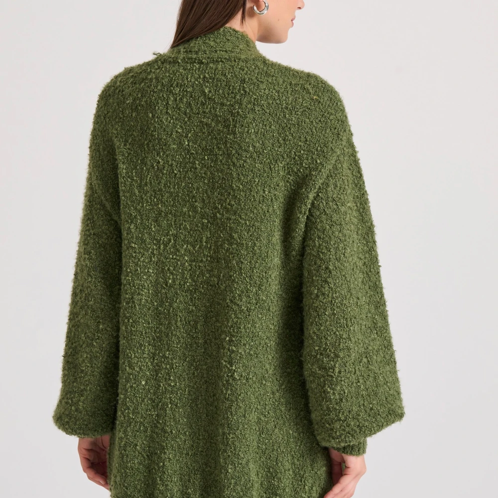 FUNKY BUDDHA Relaxed fit πλεκτή μακριά ζακέτα