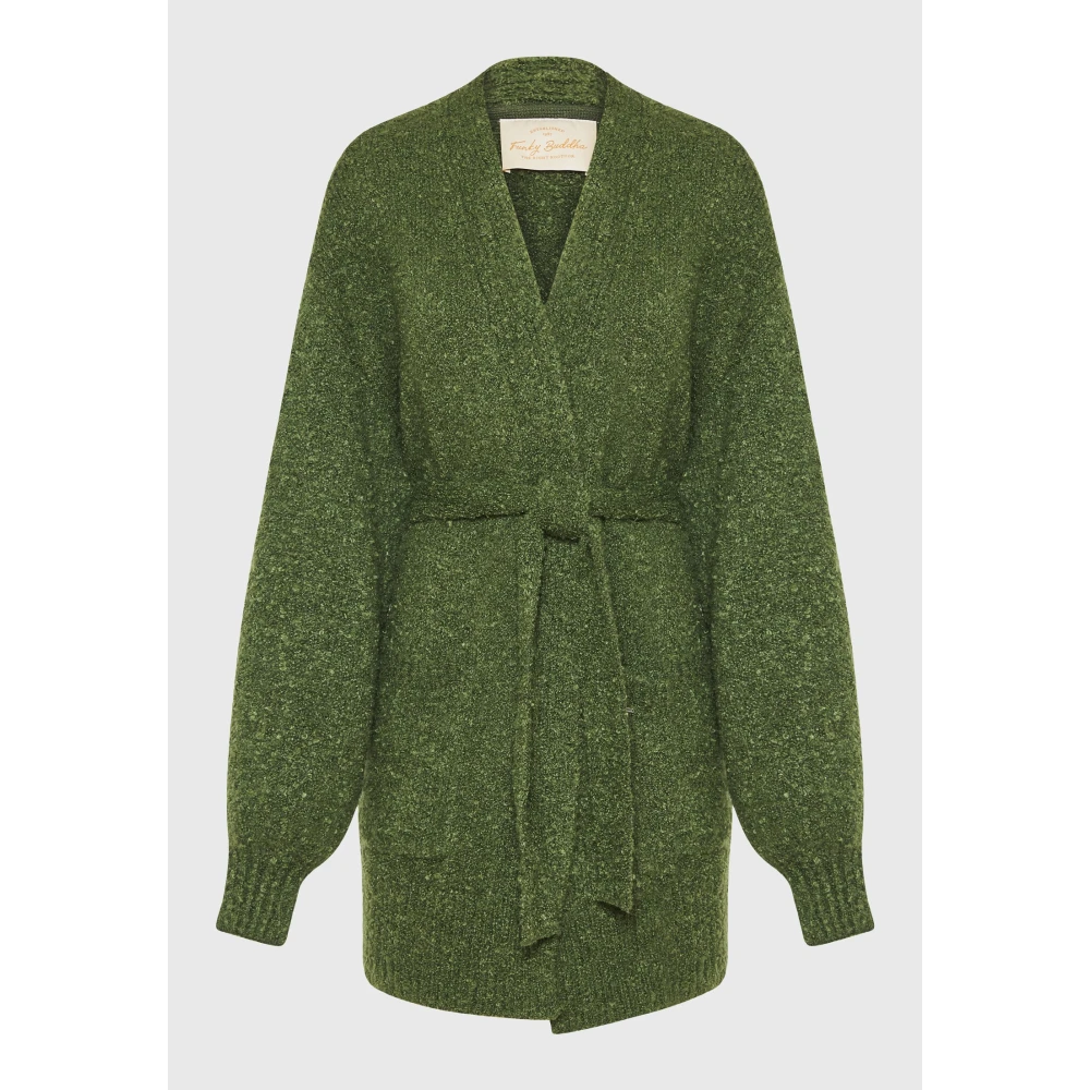 FUNKY BUDDHA Relaxed fit πλεκτή μακριά ζακέτα