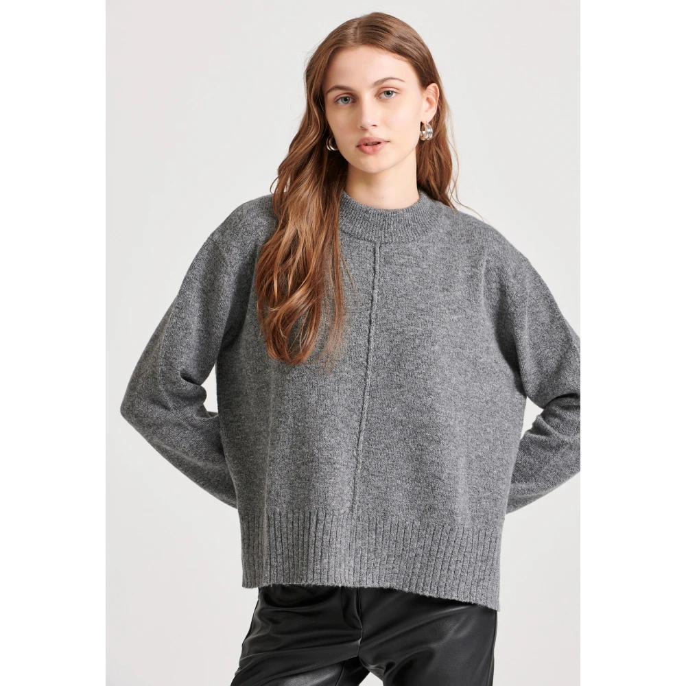 FUNKY BUDDHA Relaxed fit πλεκτή μπλούζα με στρογγυλή λαιμόκοψη