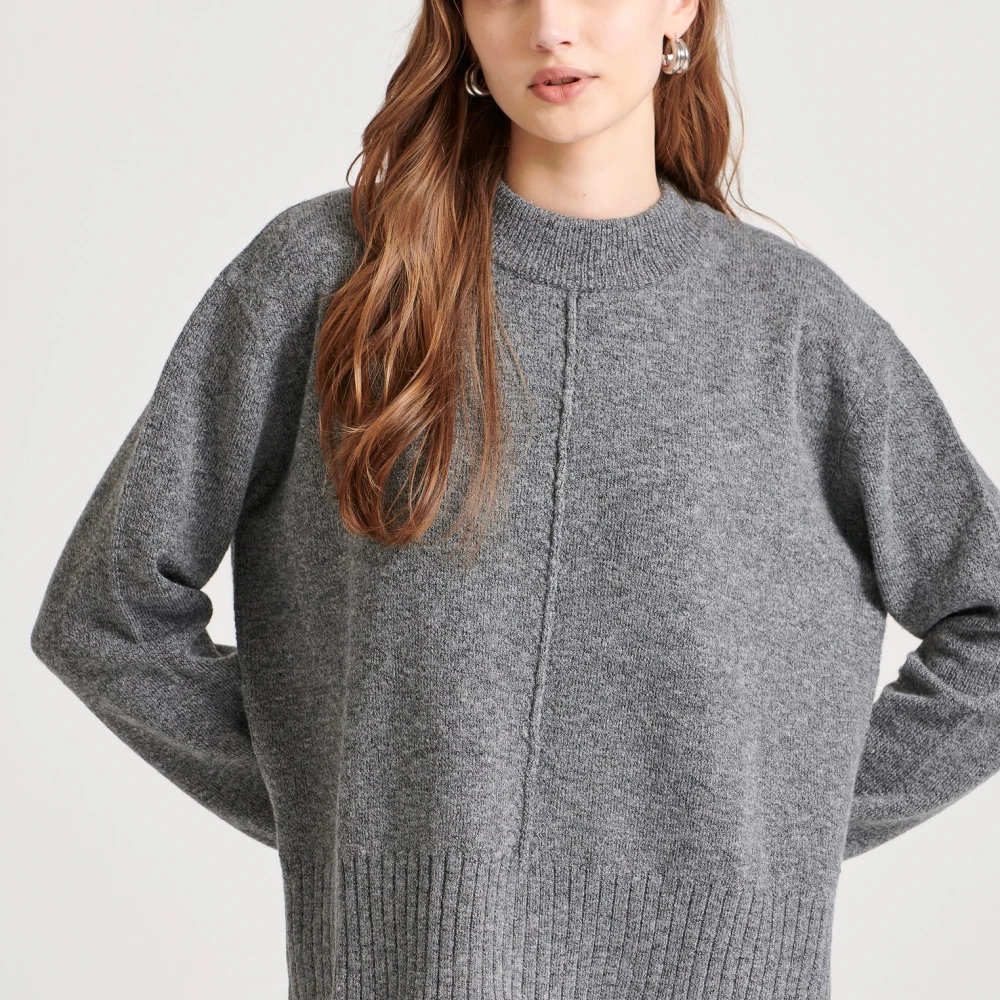 FUNKY BUDDHA Relaxed fit πλεκτή μπλούζα με στρογγυλή λαιμόκοψη