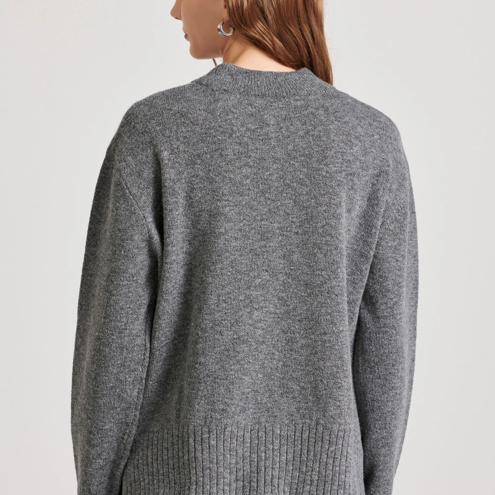 FUNKY BUDDHA Relaxed fit πλεκτή μπλούζα με στρογγυλή λαιμόκοψη