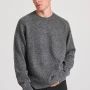 FUNKY BUDDHA Relaxed fit πλεκτή μπλούζα σε μελανζέ πλέξη