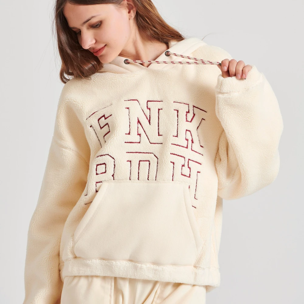 FUNKY BUDDHA Relaxed fit φούτερ από οικολογική γούνα