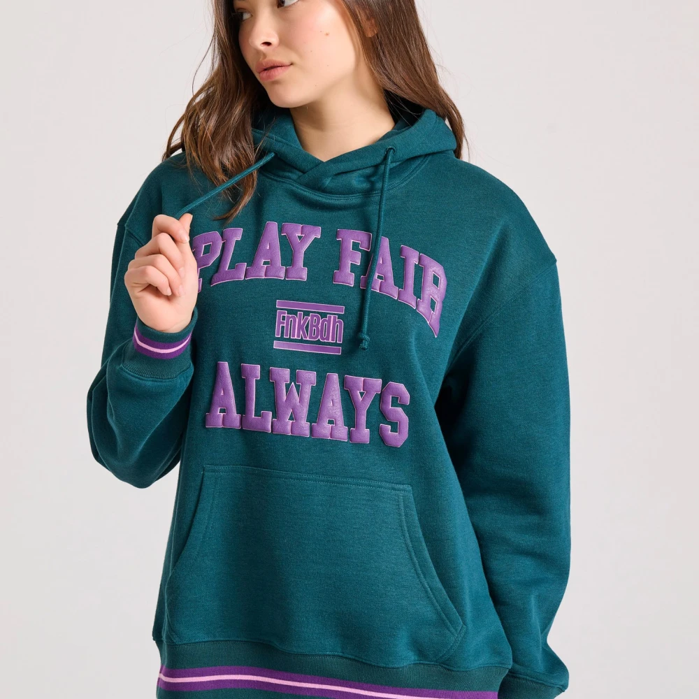 FUNKY BUDDHA Relaxed fit φούτερ με embossed τύπωμα