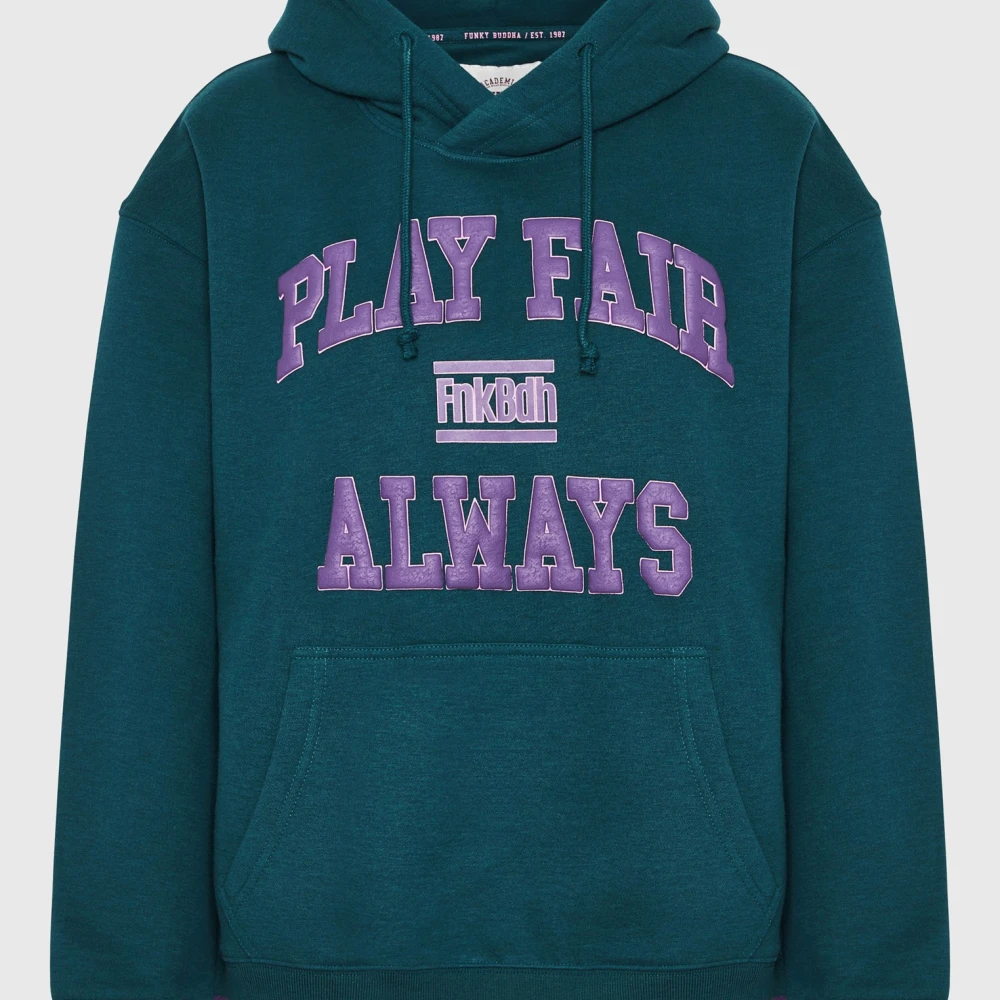 FUNKY BUDDHA Relaxed fit φούτερ με embossed τύπωμα