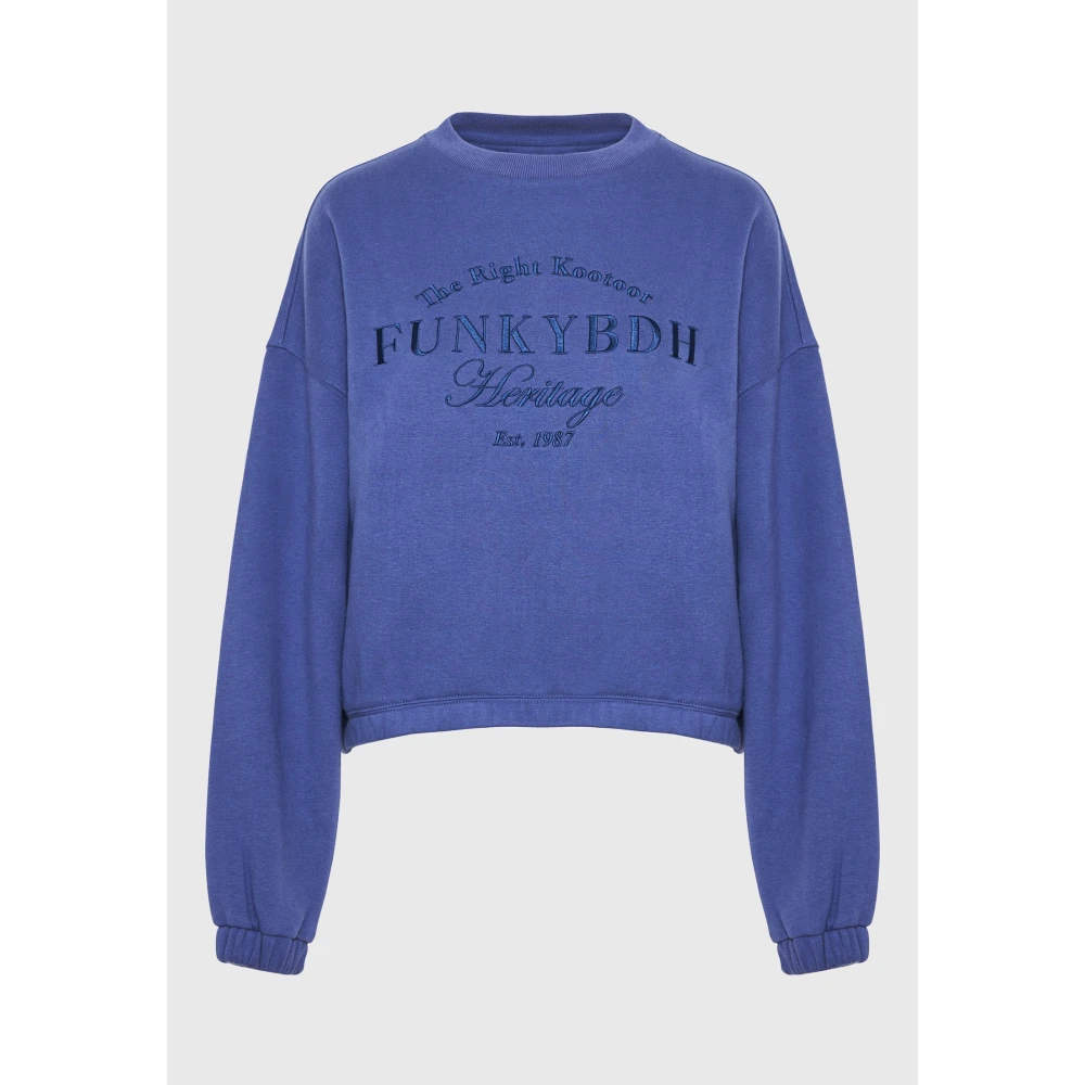 FUNKY BUDDHA Relaxed fit φούτερ με κέντημα
