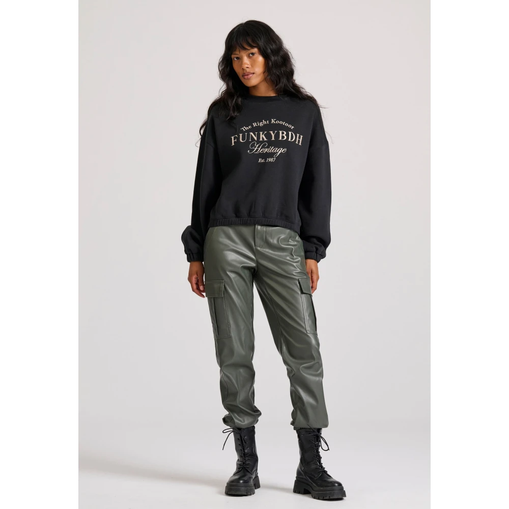 FUNKY BUDDHA Relaxed fit φούτερ με κέντημα
